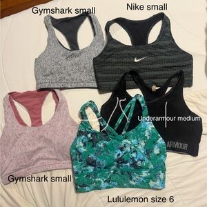 Lululemon Athletica Green and Black Sports Bra